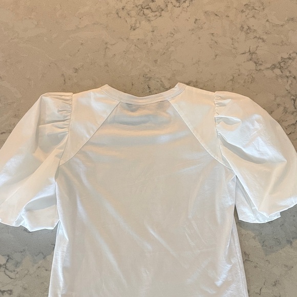 Veronica Beard Ivory Puff Sleeve Blouse - Picture 5 of 5